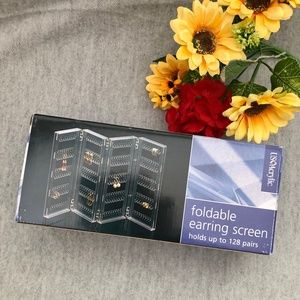 NWT - Clear Acrylic Foldable Earring Holder